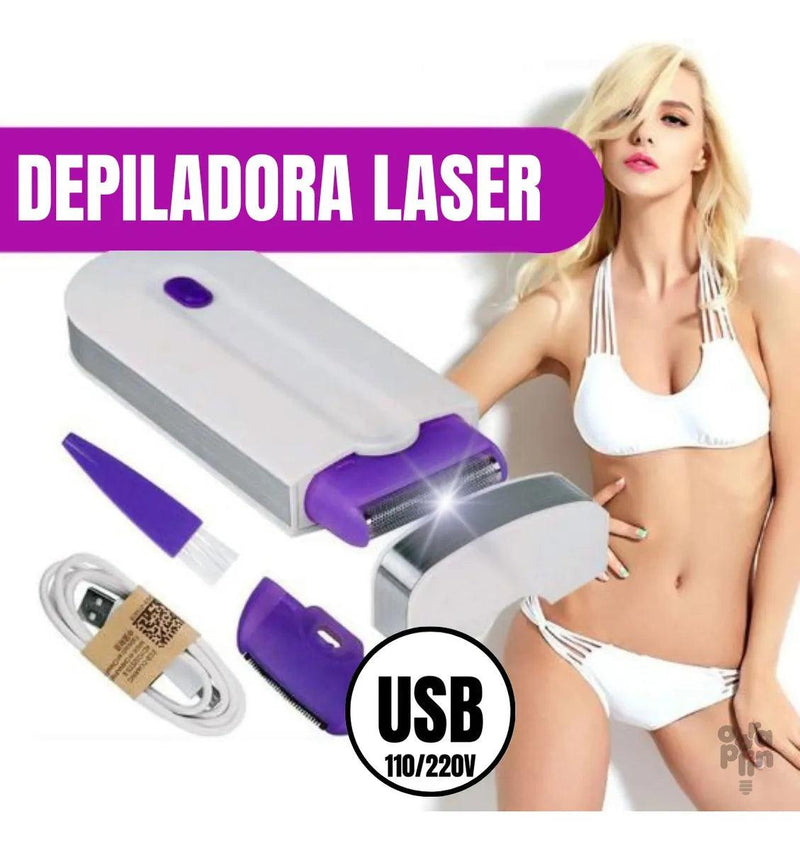 ElegânciaLaser Pro ® - Aparelho Depilador a Laser Sem Dor - Resultados Eficientes, Conforto USB - Ramane Store